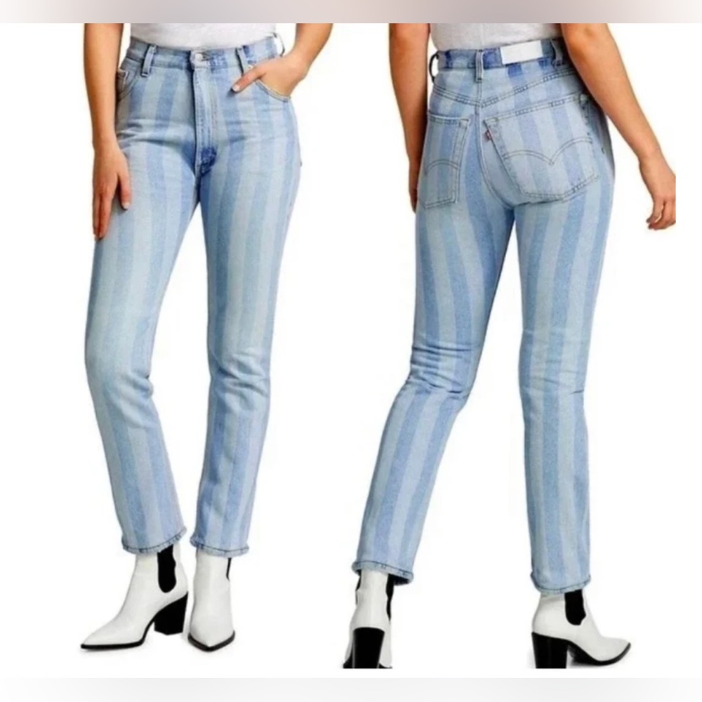Redone/Levi’s 70s Straight Leg jeans in Stripes